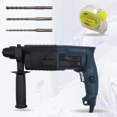 Hillgrove HGCM725M1 All Purpose 20mm Hammer Impact Drill Machine Forward/Reverse Rotation with 3 Bits for Making Holes in Metal/Wood/Concrete Hammer Drill HGCM725M1 Hammer Drill(20 mm Chuck Size, 750 W)