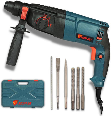 LEOFAST LFT-1209 Heavy Duty, Copper Armature And Stator Powerful Machine Rotary Hammer Drill(26 mm Chuck Size, 1180 W)