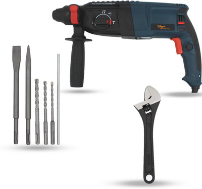Hillgrove HGCM761M1 26mm Hammer Impact Drill Machine Forward/Reverse Rotation with 5Pcs SDS Plus Bit for Making Holes in Metal/Wood/Concrete Hammer Drill HGCM761M1 Hammer Drill(26 mm Chuck Size, 1200 W) Hillgrove HGCM761M1 26mm Hammer Impact Drill Machine Forward/Reverse Rotation with 5Pcs SDS Plus Bit for Making Holes in Metal/Wood/Concrete Hammer Drill HGCM761M1 Hammer Drill(26 mm Chuck Size, 1200 W)