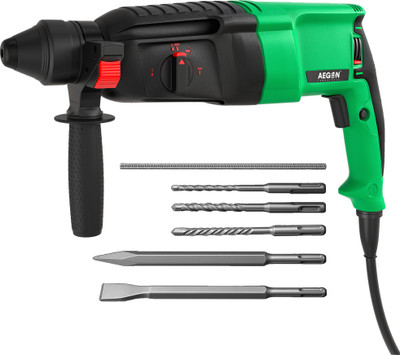 AEGON 850W 26mm Hammer Drill Machine | 3 Modes | SDS Plus | 5 Bits | Carry Case 263AHD Rotary Hammer Drill(26 mm Chuck Size, 850 W)