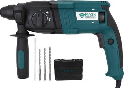progen 9220-HG 20mm SDS Plus Type Shank Variable Speed Reversible with 3 Bits Rotary Hammer Drill