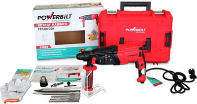 M-TREX PBT-RH-30A ROTARY HAMMER DRILL 30MM DRILL MACHINE 2500WATT POWER DRILL 3 TYPES HAMMER MODES Angle Drill(30 mm Chuck Size)