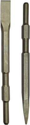 Inditrust new Heavy duty Demolition Hammer Bit 1pc Flit and 1pc Point (17x280) Pack of 2pc Hammer Drill(13 mm Chuck Size, 0 W)