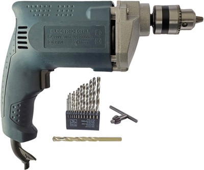 Inditrust 6th Month Warranty Electric machine 13pc HSS drill bit and 1pc Masonry drill bit (Pack of 3) Hammer Drill(10 mm Chuck Size, 350 W)