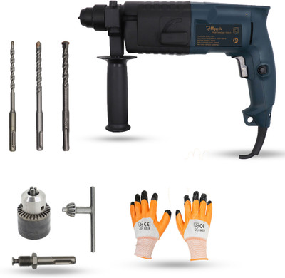 Hillgrove HGCM736M1 All Purpose 20mm Hammer Impact Drill Machine Forward/Reverse Rotation with 3 Bits for Making Holes in Metal/Wood/Concrete Hammer Drill HGCM736M1 Hammer Drill(20 mm Chuck Size, 750 W)