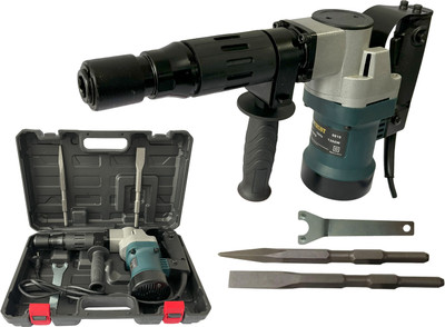 Inditrust 1300W 5.6kg Demolition Hammer with 6 MONTHS WARRANTY (BLUE) Copper Armature with 2 chisels and a carrying box set Rotary Hammer Drill Rotary Hammer Drill(17 mm Chuck Size, 1300 W)