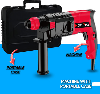 RanPra RH-332 20mm Hammer Drill Machine with 3 Pieces of Bits And Case Hammer Drill(20 mm Chuck Size, 950 W)