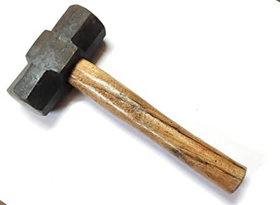 OTOR 500 Gms. Iron Sledge Mallet Sledge Hammer with Wooden Handle ( Make : Sudhir ) Sledge Hammer(0.5 kg)