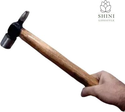 SHINI LIFESTYLE hw5 1pc-a Hammers ClawHammerwithtraigh Wooden Handle Hathodi Tools Ball Peen Hammer(0.4 kg)