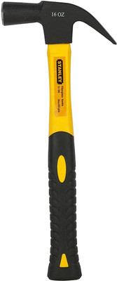 STANLEY 51-186 Fibreglass 450gms-16 Curved Claw Hammer(0.73 kg)