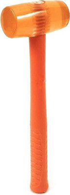 TILFIXER Rubber Round Head and Non-Slip Comfortable Grip 350grm hammer Comfortable Grip Handle Soft Face Hammer for Tiles and Other Work Mallet(0.2 kg)