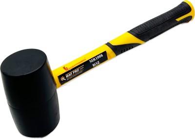 MALFAH ENTERPRISES Rubber Hammer Maf (240 GM 8 OZ) MR1008 Anti-shock Handle Masonry Mallet(0.24 kg)