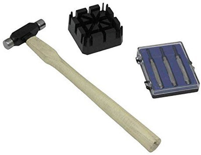 DIY Crafts Watch Tools Set to Remove Band and Bracelet Pins for All Type DIY Works Speciality Hammer(0.2 kg)