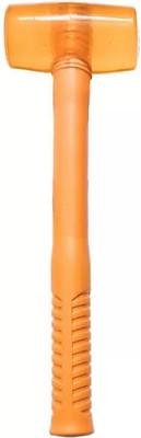 KIESH TH01 Rubber Mallet Hammer with Round Head and Comfortable Grip Handle Soft Face Hammer for Tiles Mallet(0.3 kg)