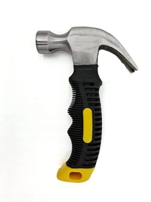 Hoaxer Carbon Steel Mini Claw Hammer Fiber Handle Rubber Grip, 250g Carbon Steel Mini Claw Hammer Fiber Handle Rubber Grip, 250g Straight Claw Hammer(0.4 kg)