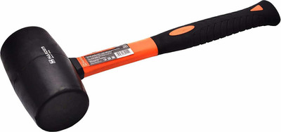 Harden 450 Grams Professional Rubber Mallet Hammer With Fiberglass Handle - Eco-Friendly Black Rubber Head, Ergonomic Comfortable Grip Handle, Durable, Tightly Linked - 590415 Hammer Mallet(0.45 kg)