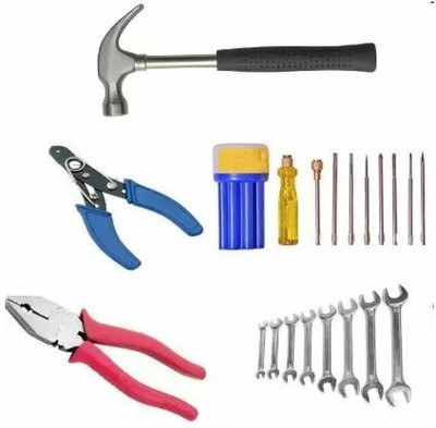 Saleshop365 Hand Toolkit Combo-Combination Plier+Claw Hammer+ScrewDriver Set+8pcs SpannerSet Curved Claw Hammer(1 kg) Saleshop365 Hand Toolkit Combo-Combination Plier+Claw Hammer+ScrewDriver Set+8pcs SpannerSet Curved Claw Hammer(1 kg)