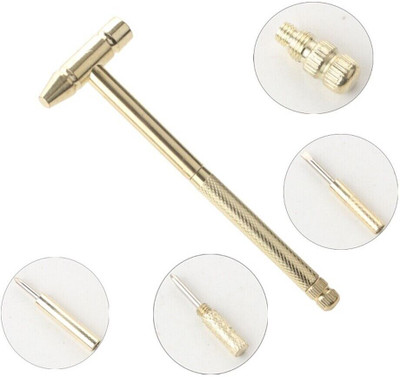AS TOOL CENTER 6-in-1 Mini Brass Hammer for Repair and More Cross Peen Hammer(0.1 kg)