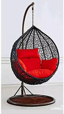 SKP Single Seater Hammock Swing Chair with Stand & Cushion Hammock Hanging Jhula Iron Hammock(Black, Pack of 4, DIY(Do-It-Yourself))