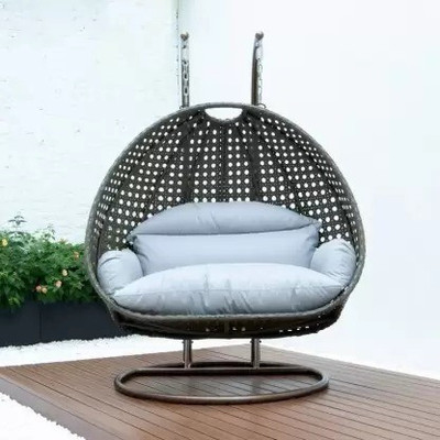 Trade Craft Double Seater Hammock Swing Chair with Stand and Cushion for Balcony, Garden Iron Large Swing(Grey, White, Pack of 3, DIY(Do-It-Yourself))