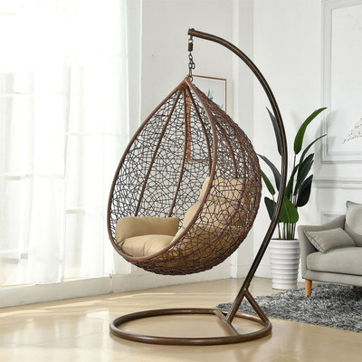 duzo Jhula Hanging Swing Chair With Stand for Adult Balcony Steel Hammock(Gold, DIY(Do-It-Yourself))