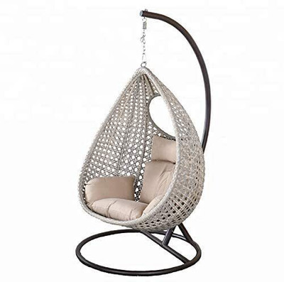 Trade Craft Single Seater Swing Chair with Stand and Cushion for Balcony Garden Living Room Iron Hammock(Beige, Pack of 3, DIY(Do-It-Yourself))