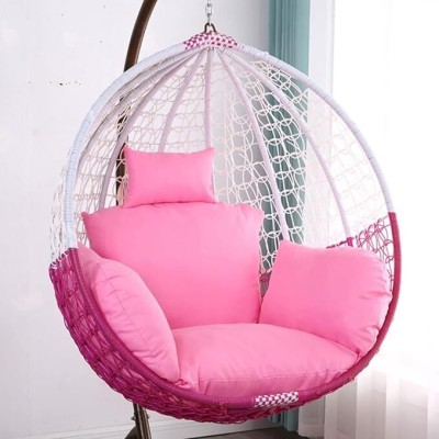 Bidodf Swing Chair With Cushion Without Stand 1 Seater Hammock Iron Large Swing(White, Pink, Pack of 4, DIY(Do-It-Yourself))