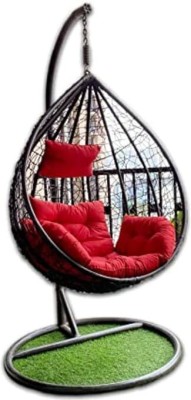 AIG Swing Chair With Stand & Free Cushion For Outdoor/Indoor Furniture(Free Cushion) Iron Small Swing(Red, Pink, DIY(Do-It-Yourself))