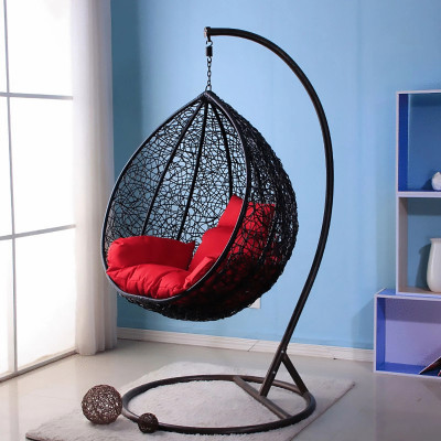 Duzo Jhula Hanging Swing Chair for Adult Balcony Steel Hammock(Black, Pack of 4, DIY(Do-It-Yourself))