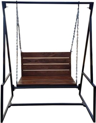 Worlwood Comfortable Jhoola, Jhula for two adult seating for Room, Balcony, Terrace Iron, Wooden Large Swing(Black, DIY(Do-It-Yourself))