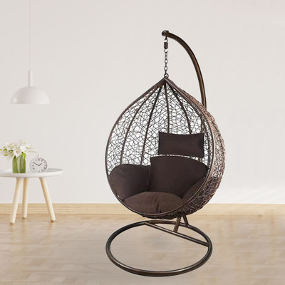 Jhula King Luxury Hammock Swing Chair with Stand for adult Swing for Balcony Steel Large Swing(Brown, Pack of 4, DIY(Do-It-Yourself))