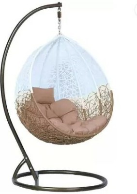 SKP Skp Outdoor Furniture Single Seater Hanging Swing Chair with Stand Steel Hammock(Brown, Pack of 4, DIY(Do-It-Yourself))