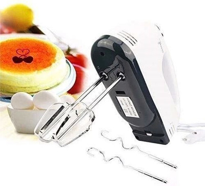 Rich Décor 260 W White Hand Blender(Detachable 7 Speed Control Stainless-Steel Finish Beater & Whisker. Cake Mixer)
