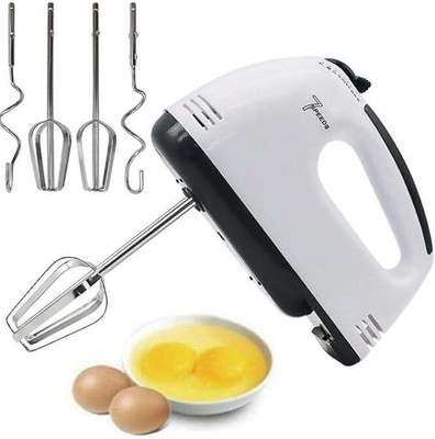 HAVOCTRADERS 180 W White Hand Blender, Electric Whisk, Stand Mixer(180 W 7Speed Egg Beater for Cake Making and Whipping Cream)
