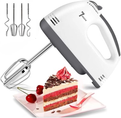 Leemoza 260 W White Electric Whisk, Hand Blender(Electric Hand Blender for Egg, Lassi, Cakes, Ice-Cream, 7 Speed Control)