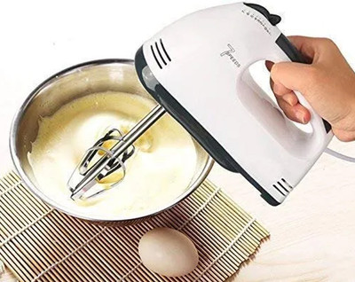 Qaz 180 W Black, White Hand Blender(Scarlett 7 Speed Egg Beater with Chrome Beater 180 W Electric Whisk)