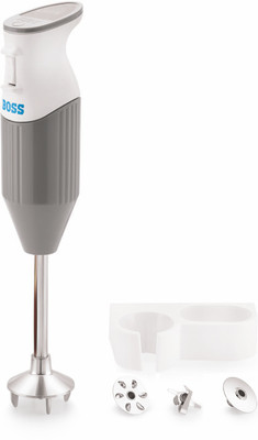 BOSS 225 W Twin Grey Hand Blender(B132 Portable Hand Blender | Variable Speed Control | ISI-Marked)