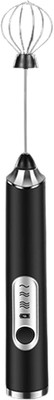 Shopeleven 200 W Black Hand Blender(Electric Foam Maker for Coffee with 2 Whisks and Coffee Decoration Tool, Coffee)