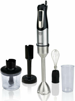 Inalsa 1000 W Silver/Black Hand Blender(Robot Inox 1000 Plus with Chopper, Whisker, Multipurpose jar, Potato Masher |Variable speed)