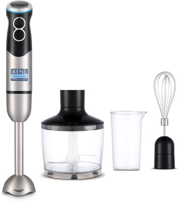 KENT 450 W Silver, Black Hand Blender, Chopper(Hand Blender Plus Chopper|Turbo Switch for Fast Blending & Chopping|Whisker|Jar)