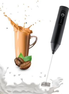 Glancing 100 W Black Hand Blender(Coffee Beater Milk Frother Handheld USB Rechargeable Foam Maker for Coffee Maker)