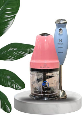 Makmatic 400 W Pink, Blue Chopper, Hand Blender(MAK-SUPREMO-HB-300-BLUE/EC-400-PINK)