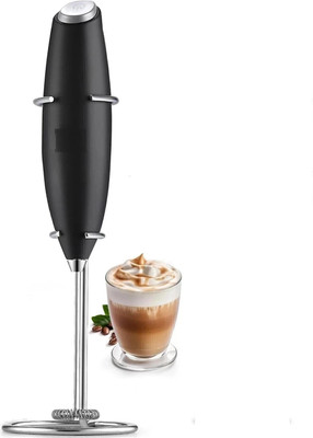 Naartjie 50 W Black Hand Blender(Milk Frother Handheld Drink Mixer Electric Whisk Foam Maker for Coffee Lattes)