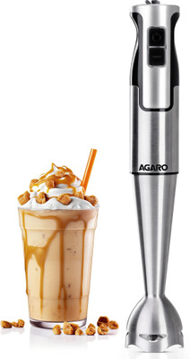 AGARO 600 W Silver Hand Blender, Chopper(Regency Hand Blender, 600W, Variable Speed Modes & Speed Regulator)
