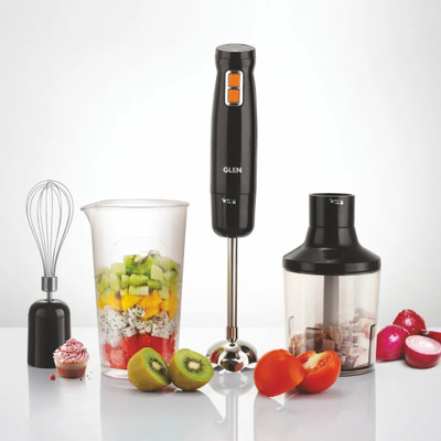 Glen 350 W Black Electric Whisk, Chopper(Electric Turbo Hand Blender Chopper Whisker (SA4063HBCW))