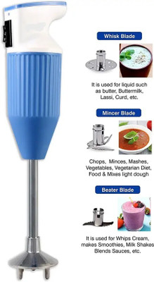 Royatto 350 W Blue Multicolor Hand Blender(Blue Color Body hand Blender)
