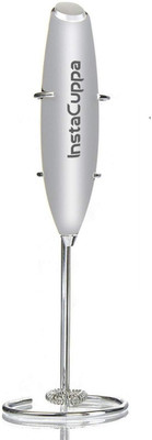 InstaCuppa 50 W Silver Hand Blender(Milk Frother with 1 Year Warranty & Stainless Steel Stand, Handheld Battery)