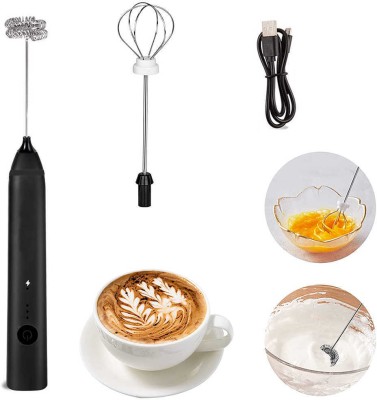 NH WORLD 50 W Black Hand Blender, Electric Whisk(Handheld USB Rechargeable Electric Foam Maker for Coffee, Cappuccino For Travel)