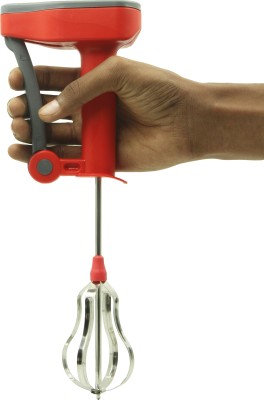 Humaira Power Free Hand Blender Manual beater Whisker Churner for Kitchen 50 W Hand Blender(Red)