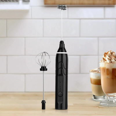 Saibaba Insulators 50 W Black Electric Whisk(Rechargeable Milk Frother & Coffee Whisker with Dual Spring Tech)